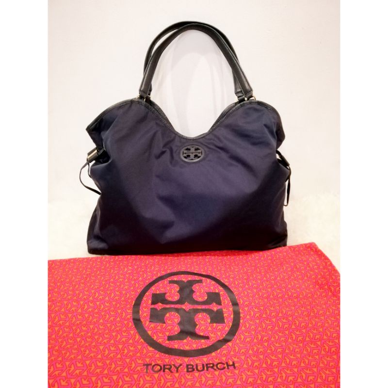 [PRELOVED] TORY BURCH REVERSIBLE NYLON SHOPEER BAG WOMAN ORIGINAL - TOTE BAG LARGE - TAS SHOULDER WA