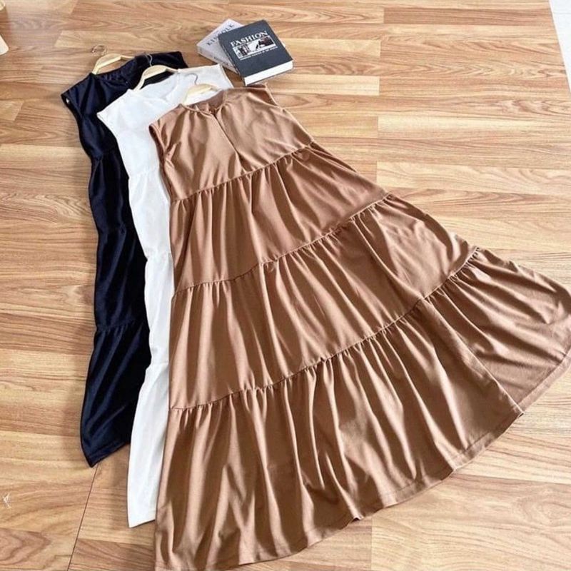 Inner dress rayon / inner dress rempel / inner tanpa lengan / inner wanita