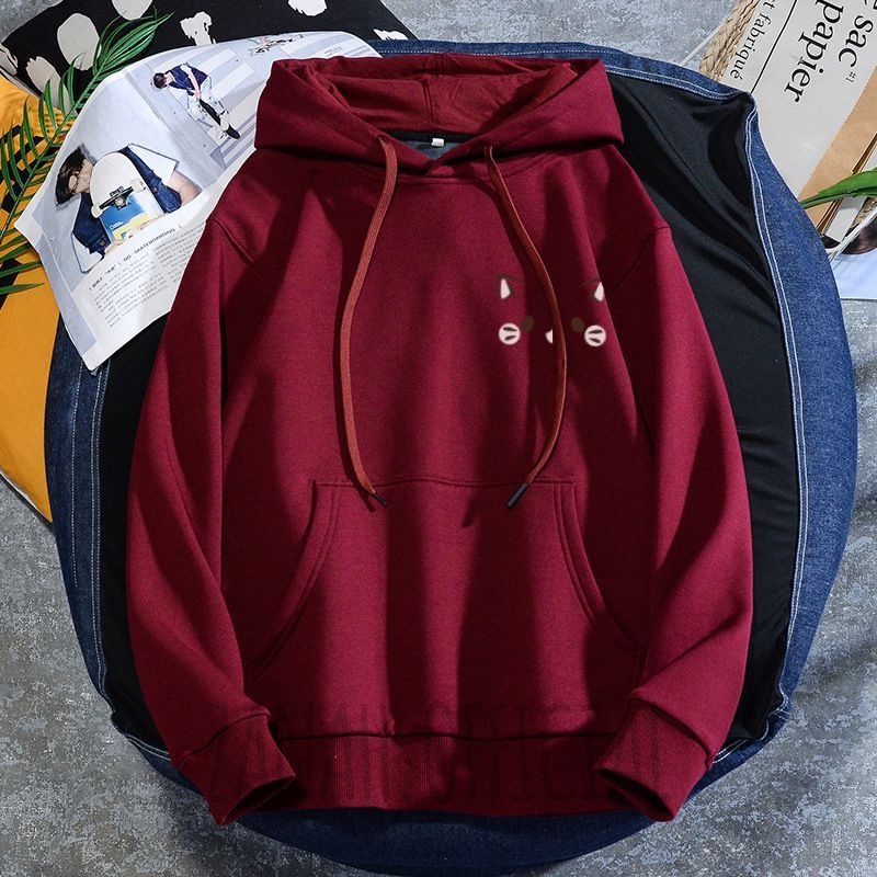 Hoodie Cewek Simpel Cat Bahan Banaya Korean Style Terbaru