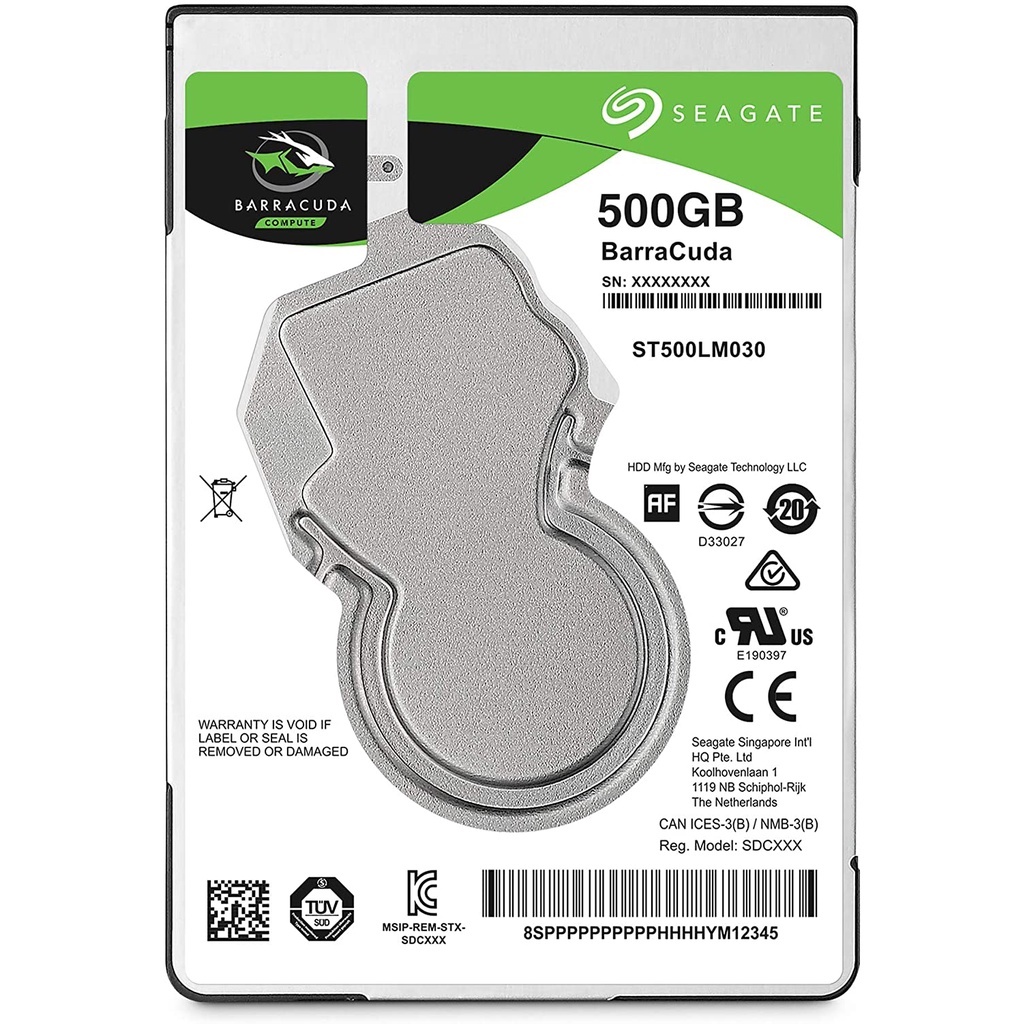 SEAGATE BarraCuda 500GB 2.5 5400 RPM 128MB Hard Drive