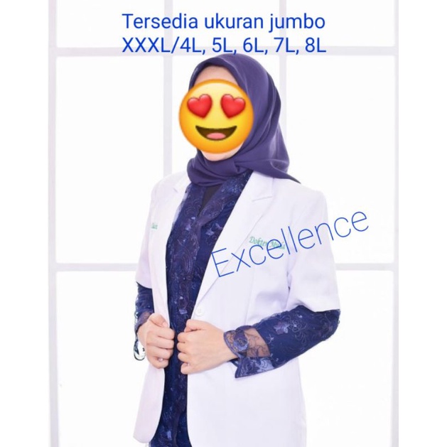 Baju dokter wanita snelli lengan pendek