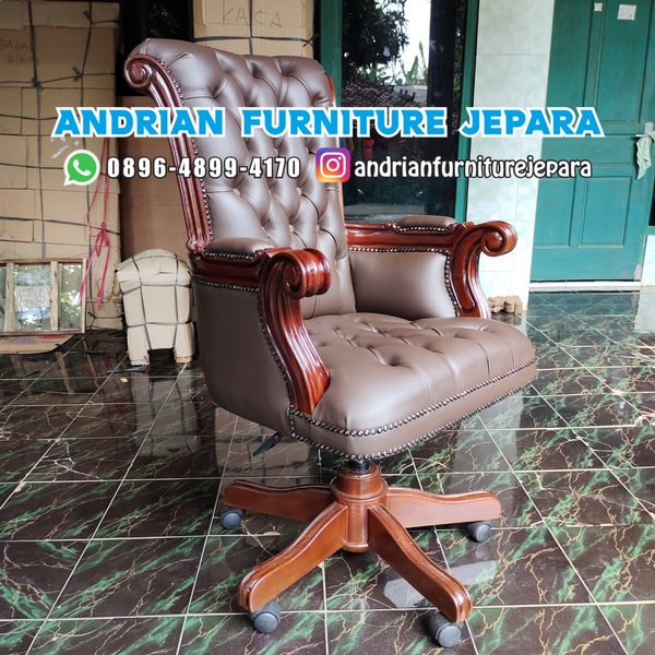 Kursi Kerja Jati ~ Kursi Direktur Kayu Jati Finishing ~Kursi Kantor