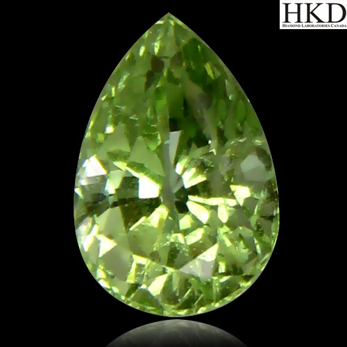 Certified Pear 1.48ct Natural Green TSAVORITE Garnet, Tanzania GT009