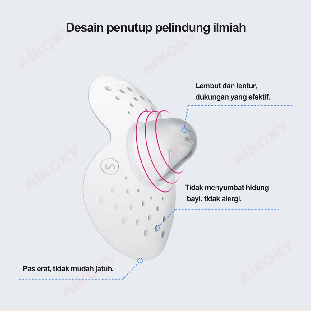 Aikoky Penyambung puting Bahan Silikon nipple shield melindungi gigitan bayi