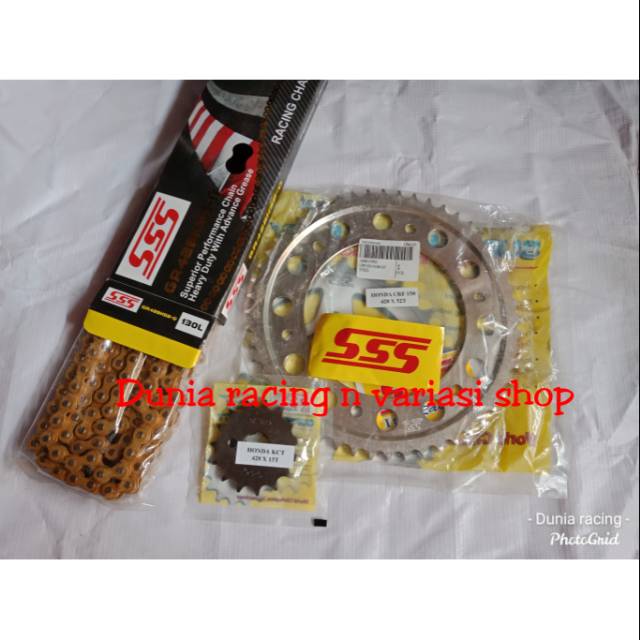 Gear set SSS Gir set SSS 428 KLX 150 WR 155 CRF 150 DTRACKER 150 Rante SSS HSBT gold