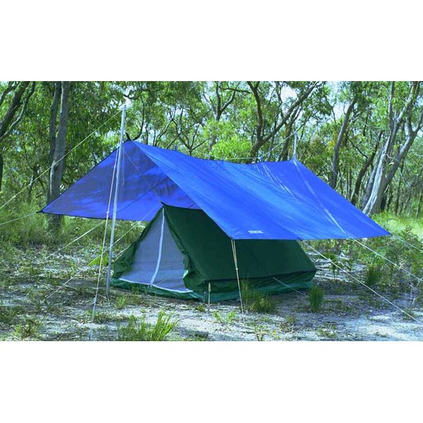 Flysheet BUSHCRAFT Trapteen 2 M x 3  M atap tenda waterproof Atap tenda flysheet anti air plesit 2x3 / flysheet waterproof /terpal tenda camping