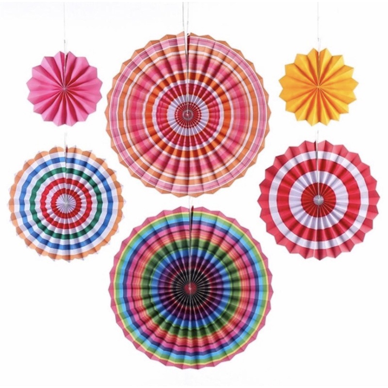 

Paper fan series - paper fan set - kipas kertas dekorasi - paper fan dekorasi pesta - paper fan