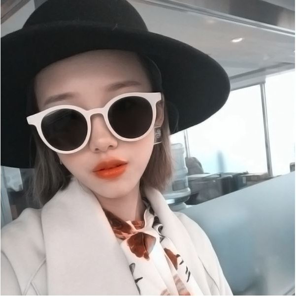 DSM Kacamata Fashion Unisex 7823 Kacamata Korea Kaca Mata Matahari Kacamata Bulat Mata Kucing-5