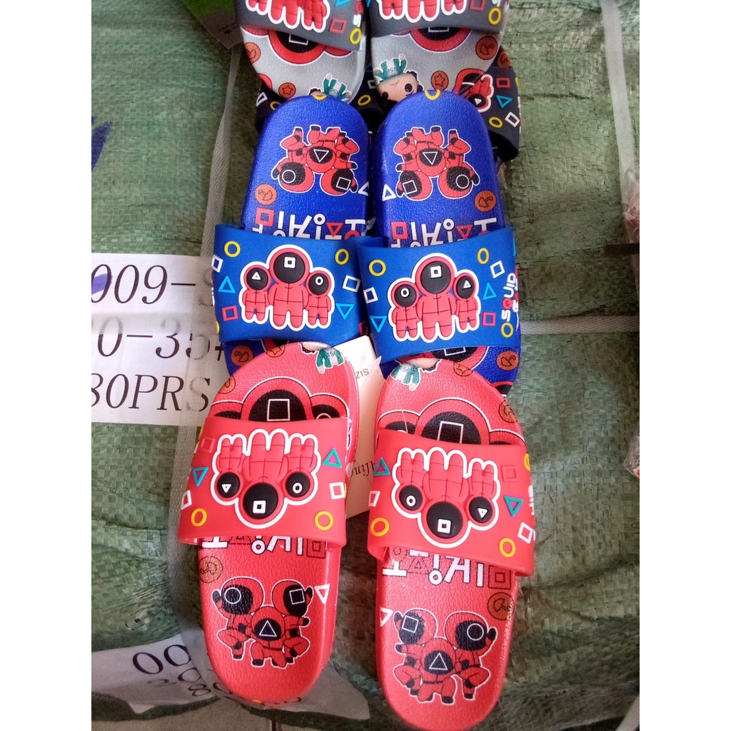 Sandal Selop anak laki-laki Squid Game 009-14 size (24-35) sandal selop anak model terbaru