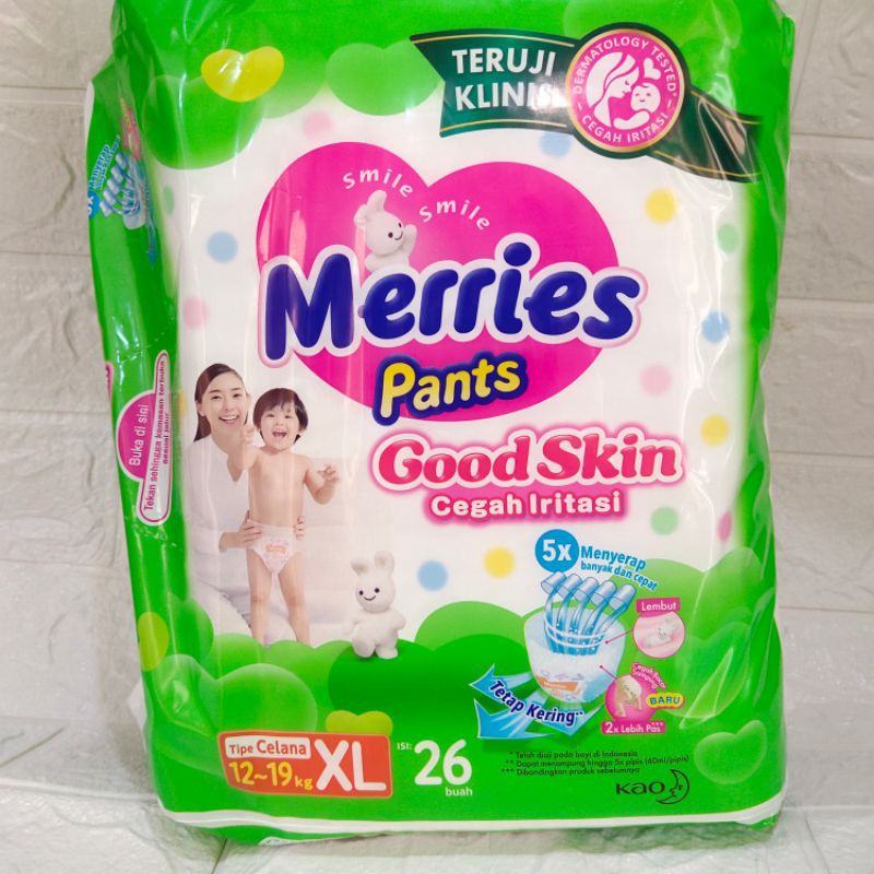 Merries Pants size ukuran XL isi 26 XL26 Good Skin