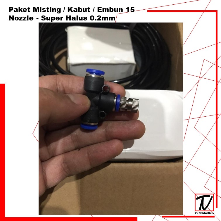 Paket Misting / Kabut / Embun 15 Nozzle - Super Halus 0.2mm