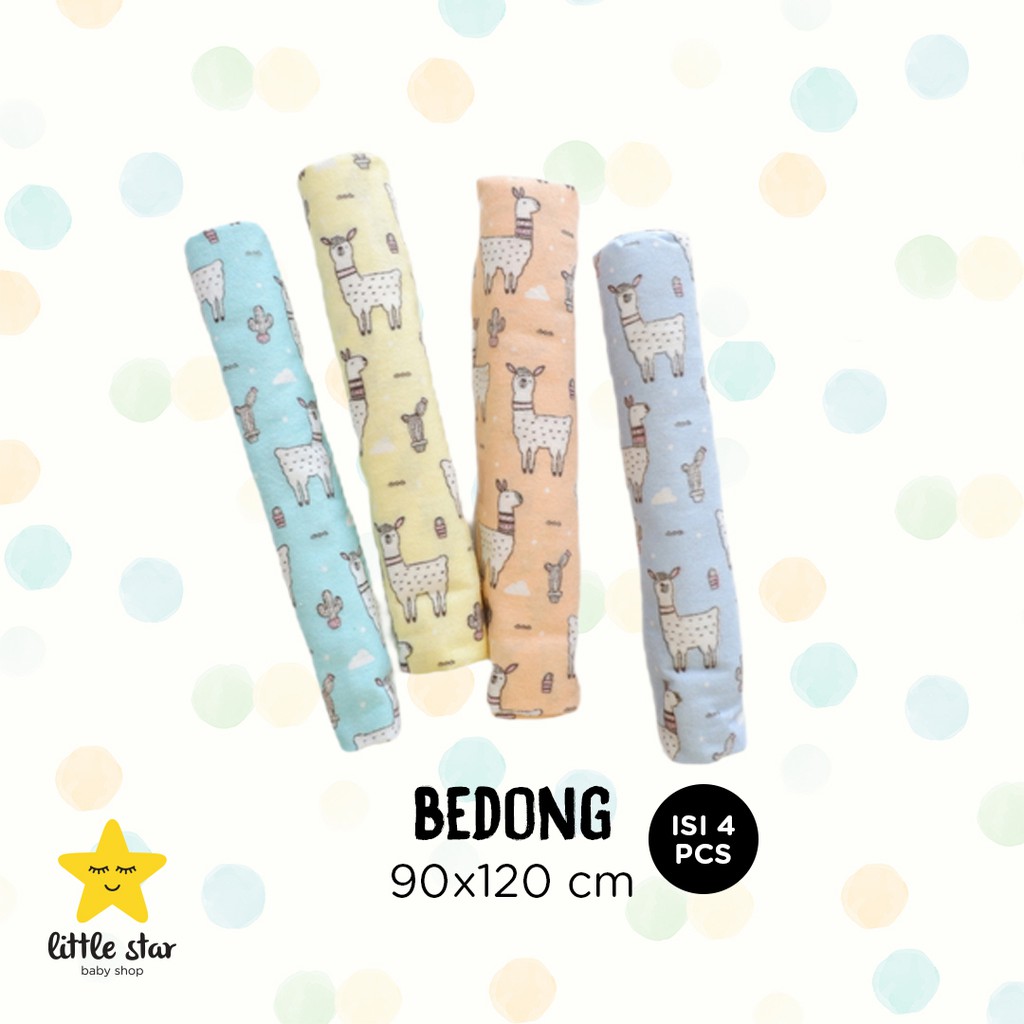 ISI 4 PCS - Y Lin Kain Bedong Bayi Flanel | Gedong Besar Anak Bayi