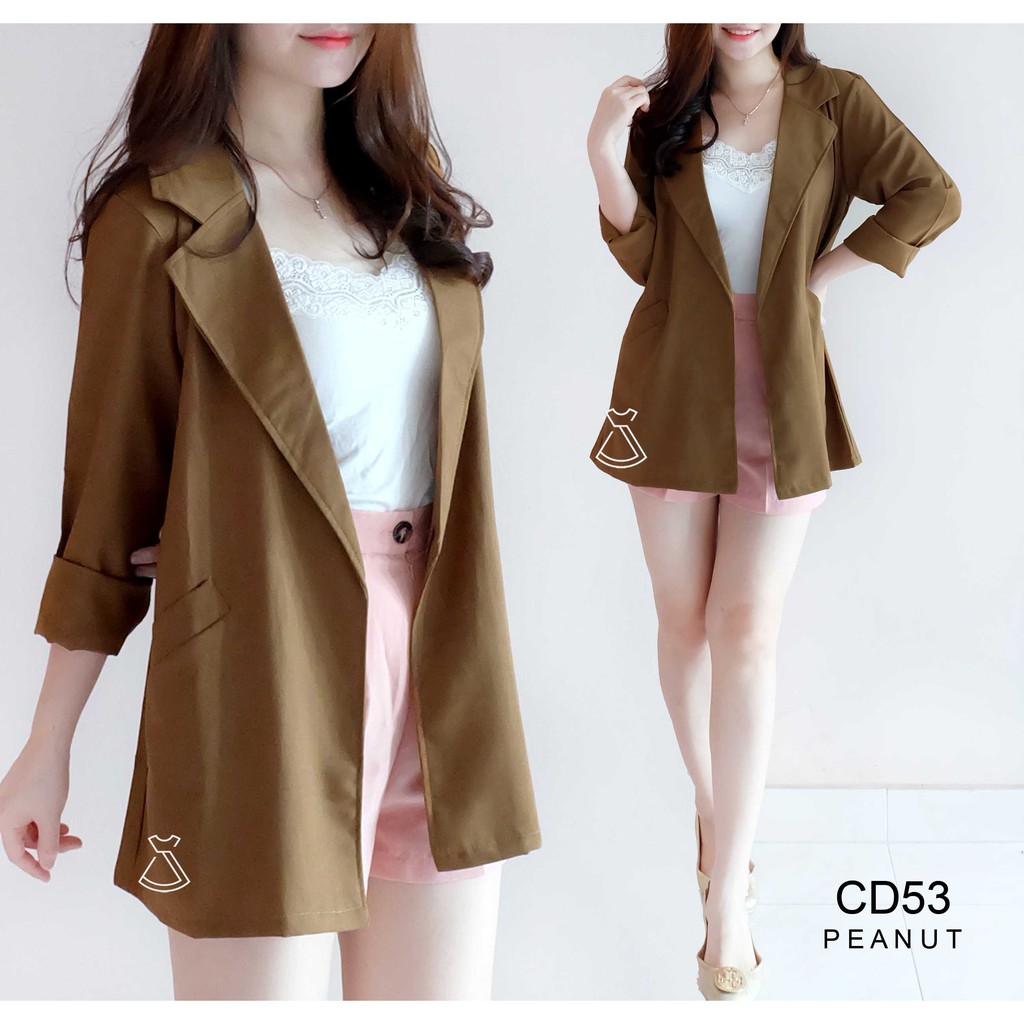 CD53 -  Outer Blazer Cotton Blazer Korean Look