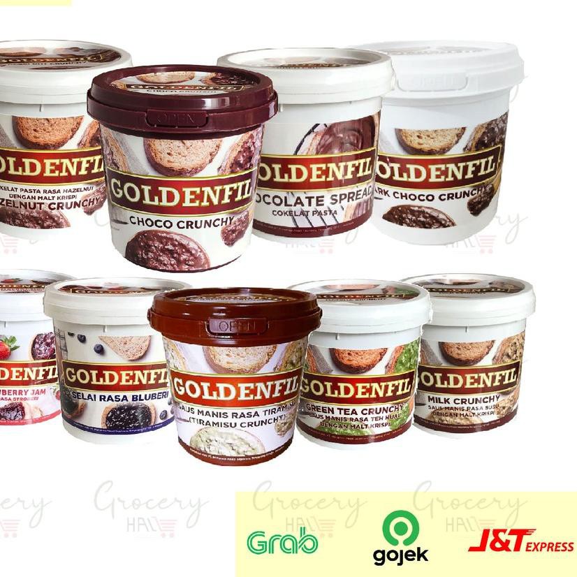 

Best Seller!! KODE-770 READY STOCK!!! GOLDENFIL SPREAD 1 KG ( CHOCO CRUNCHY, TIRAMISU, HAZELNUT, DLL