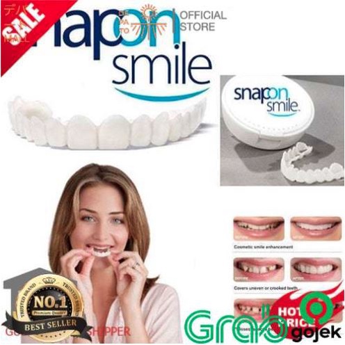 Snap On Smile 100% ORIGINAL Authentic / Gigi Palsu Snapon Smile 1 Set, IDEAL SMILE GIGI PALSU ATAS B