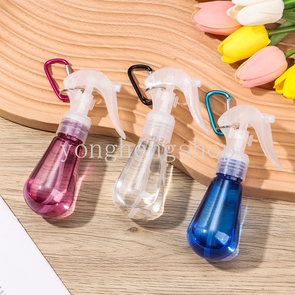 Botol Semprot Isi Ulang Minyak Esensial Parfum Cair Portabel Ukuran 60ml Dengan Kait Carabiner Untuk Travel