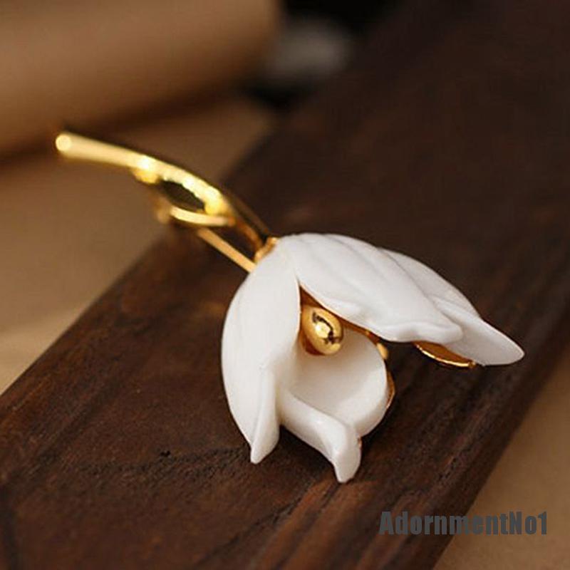 (Adornmentno1) Bros Pin Enamel Desain Bunga Tulip Untuk Dekorasi Kerah Kemeja / Scarf