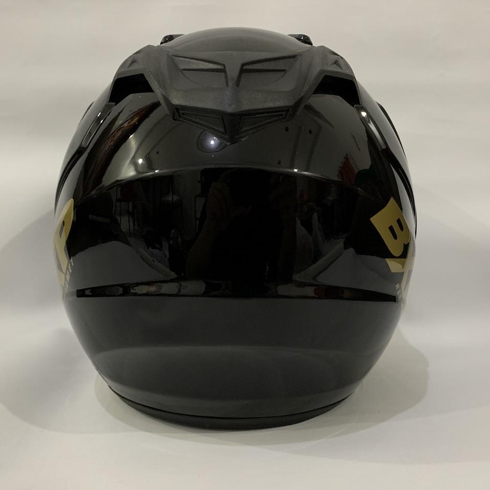 Murah Luar Biasa Helm 1 Kaca Hitam Glossy Polos (Bukan KYT NHK INK GM MDS JPN Zeus JPX)