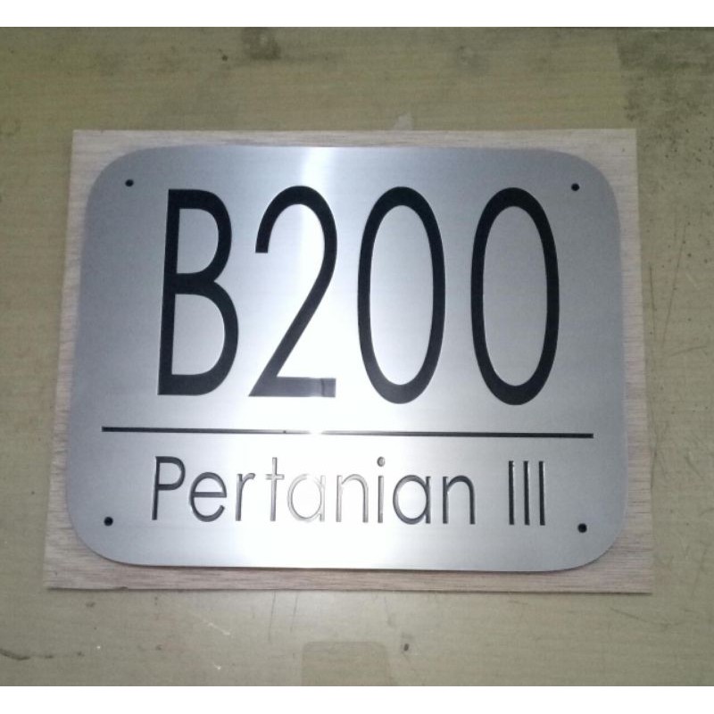 Paling Murah Nomor Rumah Stainless Steel Etching Uk 20x25cm KyankQSJJxWxBx