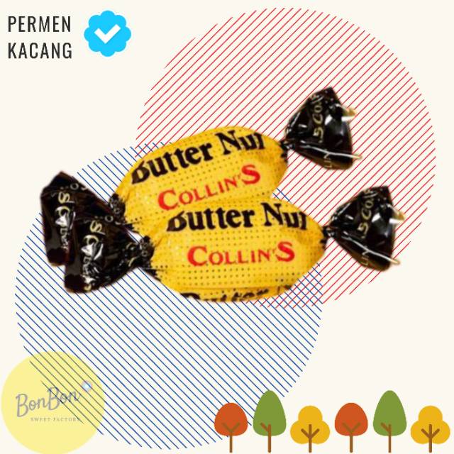 

Permen Collins Butter Nut 100 Pcs / Permen Kacang Jadul / Colin Butternut Candy