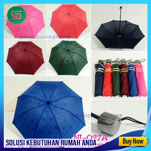 Payung 3D PAYUNG LIPAT 3D WARNA DALAM HITAM NAGOYA NL-027B payung magic