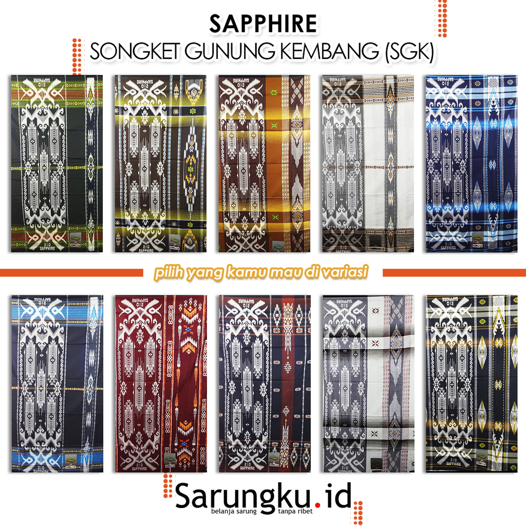SARUNG SAPPHIRE SONGKET GUNUNG KEMBANG (SGK)