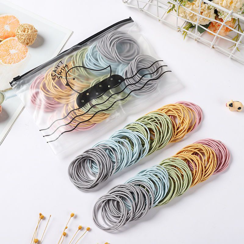 KARET RAMBUT KOREA 100 PCS FREE POUCH