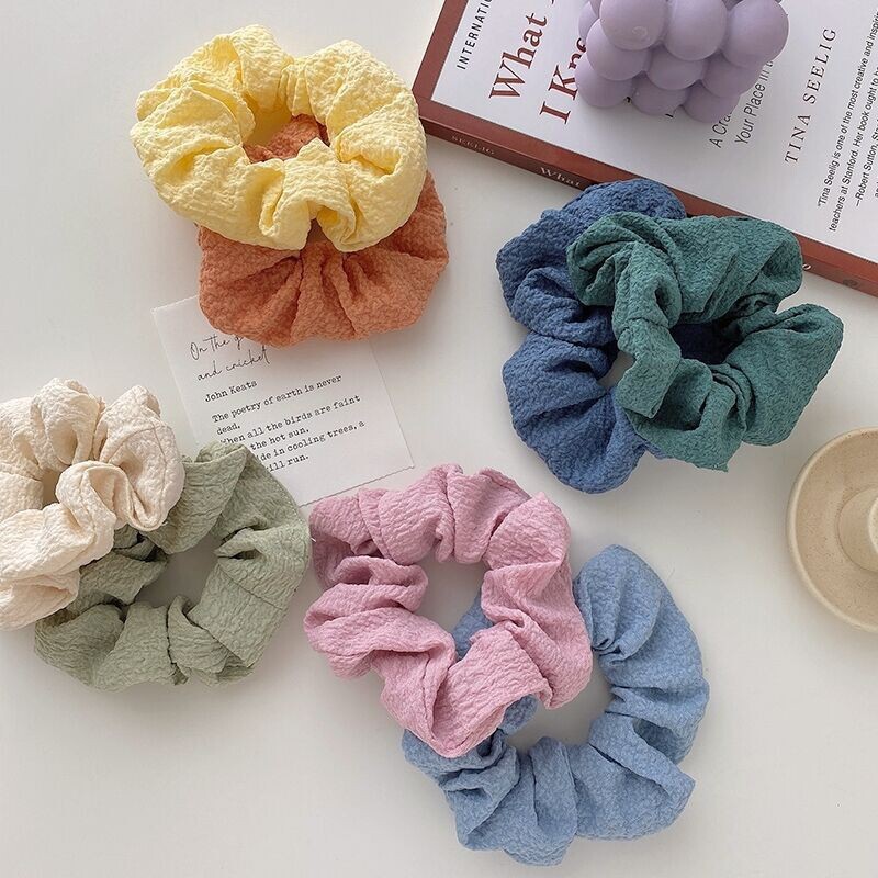 IKAT RAMBUT SCRUNCHIE KOREA WARNA PASTEL