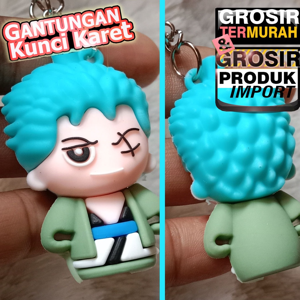 Pusat grosir gantungan kunci karet custom desain karakter lucu unik untuk pasok toko mainan dan gros