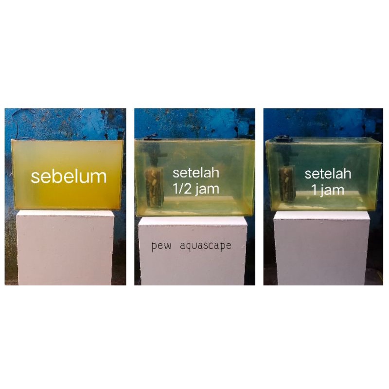 Filter internal aquarium tanpa kuras with crystal bio size M (sedang) semi undergravel