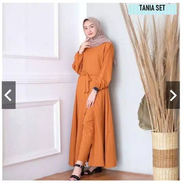 Tania set setelan muslim baju wanita baju lebaran pakaian muslim