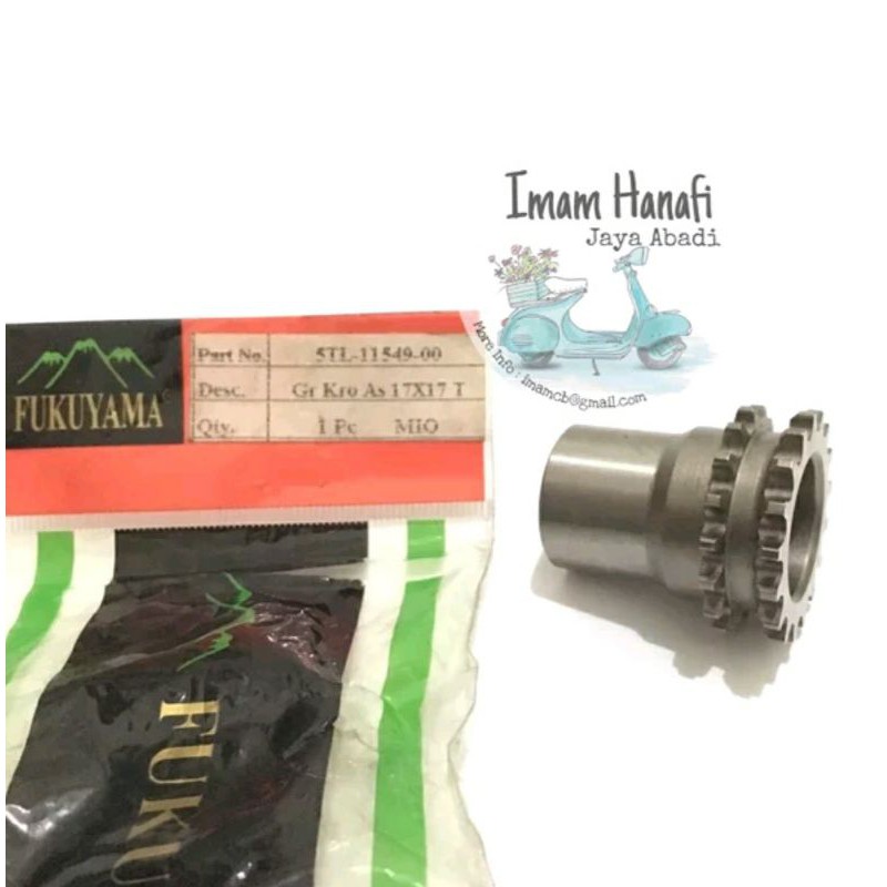 Gigi Gir Gear Sprocket Cam Askruk Kruk As Sentrik Timing Cryton Jupiter Mio Vega ZR 14T 15T 17T RR-5TL-11549-00