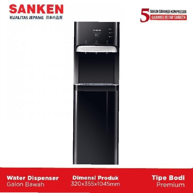 DISPENSER SANKEN GALON BAWAH HWD103 3KRAN KOMPRESOR SUPER HOT