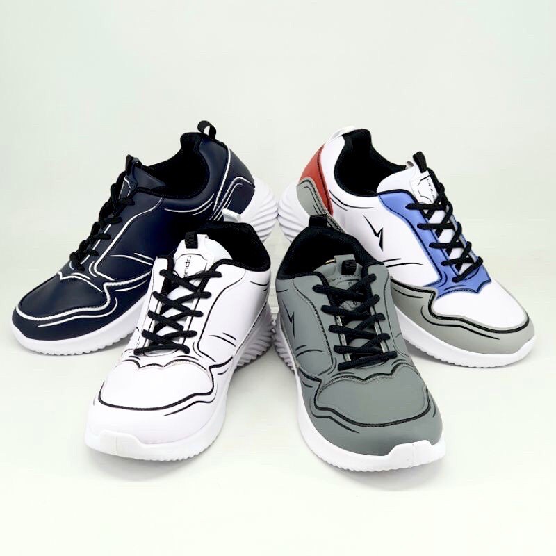 SEPATU SNEAKERS TALI / SEPATU SPORT PRIA ANDO POP ART GLENN / POP ART TOM (39-43)