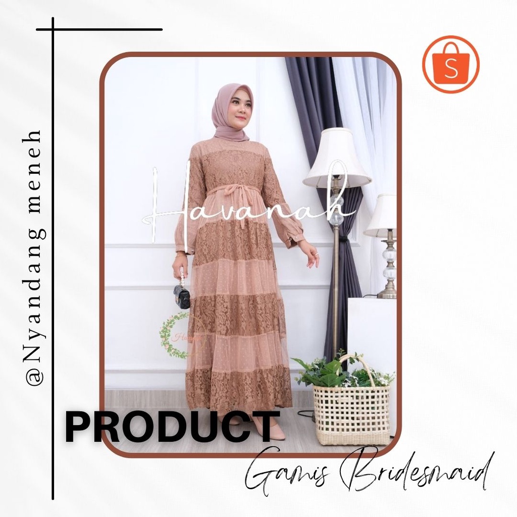 KOLEKSI TERBARU GAMIS NADIRA GAMIS BROKAT GAMIS BRUKAT MODEL TAHUN 2022 BAJU WANITA DRESS WANITA GAM