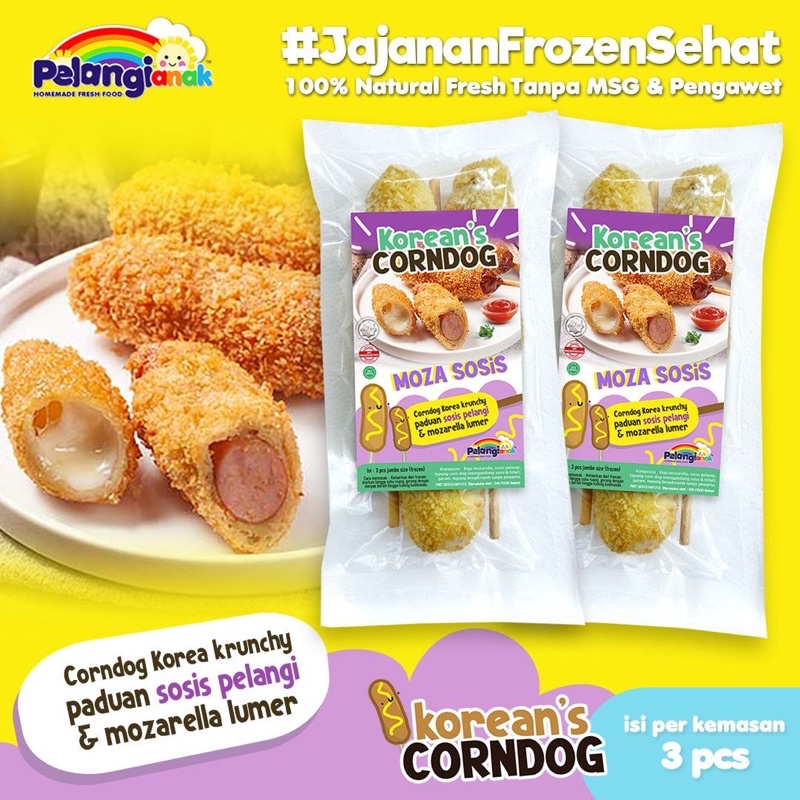 

Corndog Pelangi alami tanpa MSG