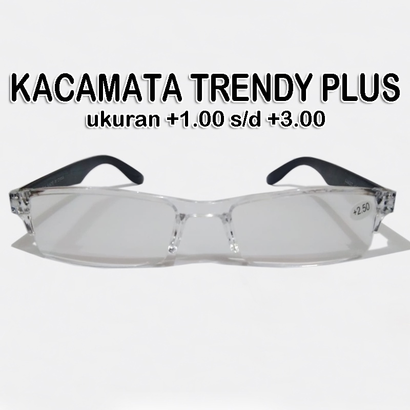 TERMURAH !!! Kacamata Baca Plus Lensa Bening Lensa Gelap Rimless +0.50 sd +4.00 Pria Wanita