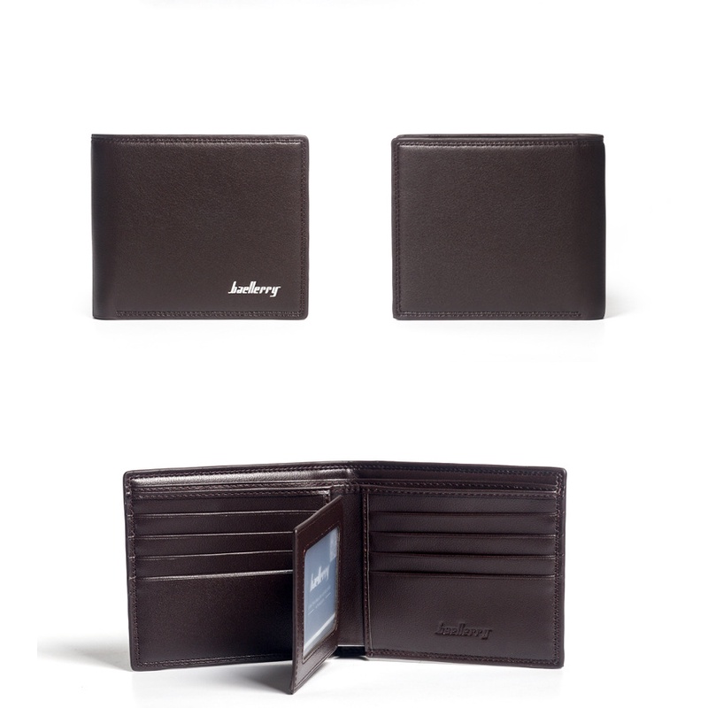 BAELLERRY Dompet Pria Dompet Kulit Sintetis Dompet Lipat Pria Dompet Cowok Murah 83.ID