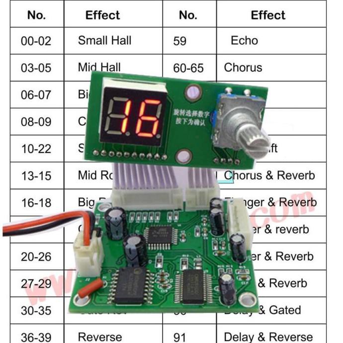 KIT DIGITAL ECHO REVERBERATION EFFECT VOCAL 99 PROGRAM DSP-99