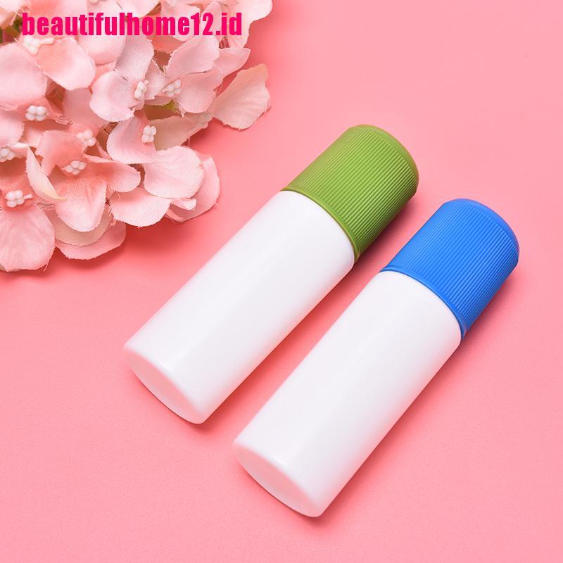 Botol Obat Cair 30ML Warna Putih Dengan Aplikator Spons Biru