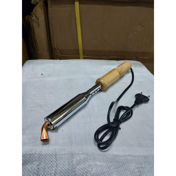 solder kayu - soldier listrik 150watt gagang kayu - solder listrik lurus