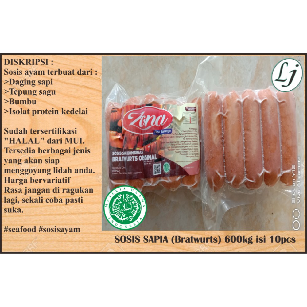 

SOSIS SAPI ORIGINAL ZONA 1kg isi 10pcs