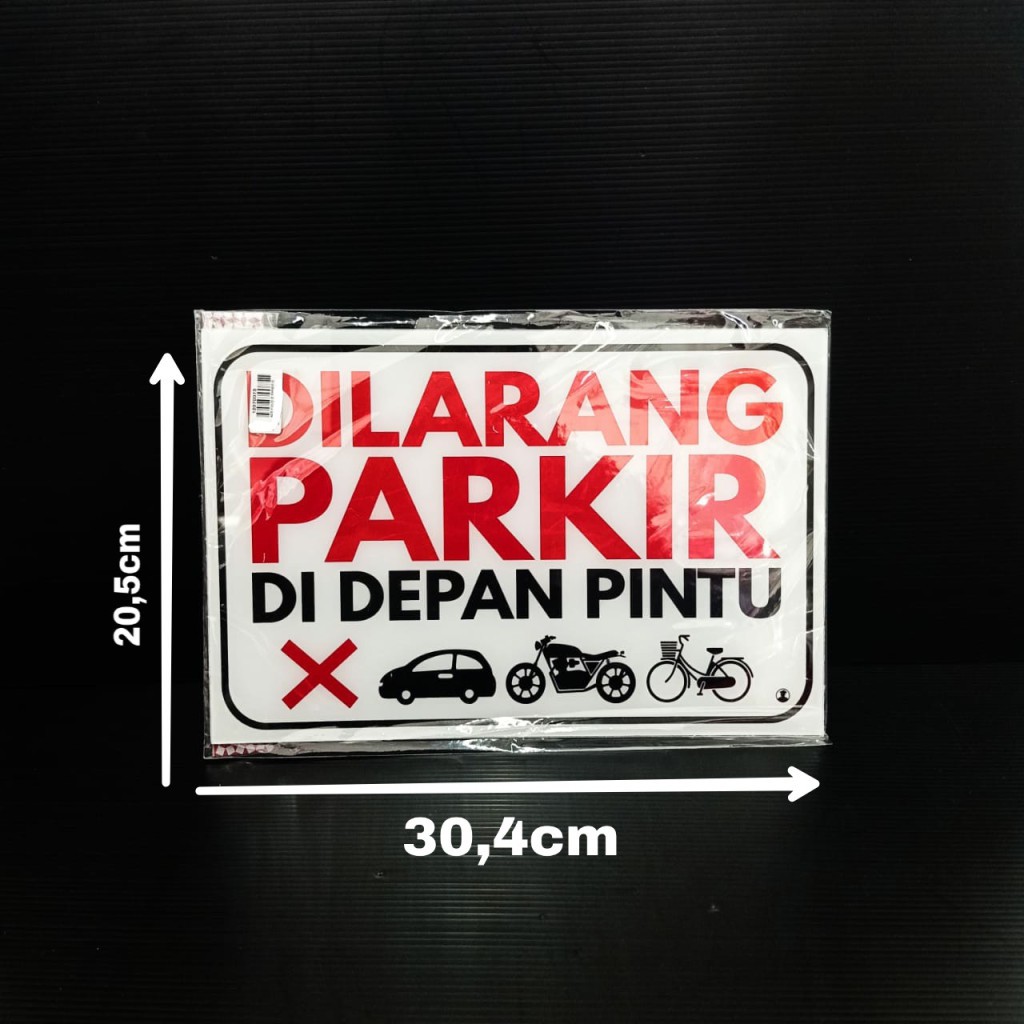 Jual Acrylic Boyko Tulisan Dilarang Parkir Didepan Pintu Shopee Indonesia