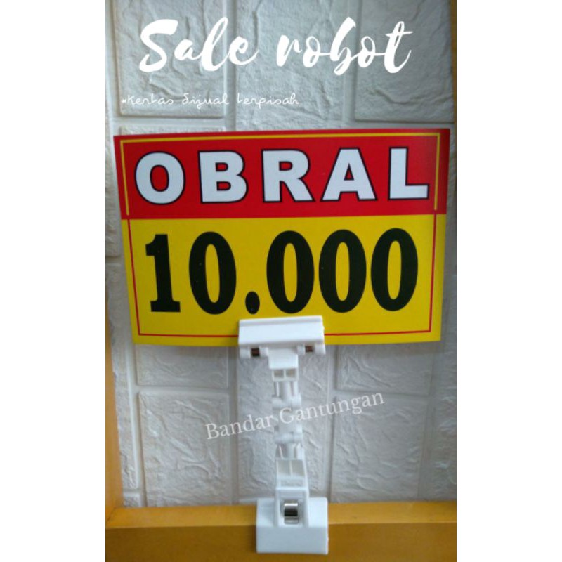 Jepit Harga Robot Kertas Harga Obralan / Penjepit Price Tag Promo Jepitan Robot Bisa Ditekuk (BH)