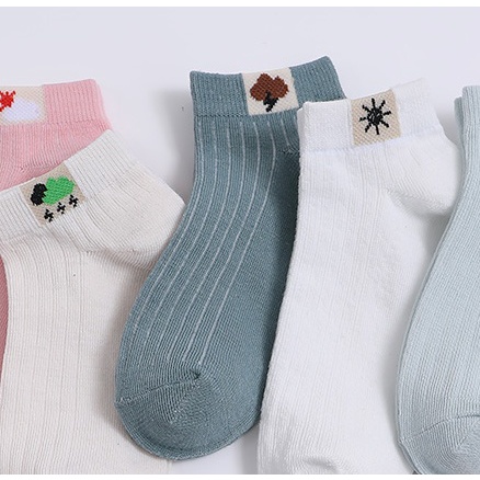 OVERFLOWS.ID Kaos kaki Polos Motif Cuaca Weather Ankle Sock Ala Korea-SLATE BLUE