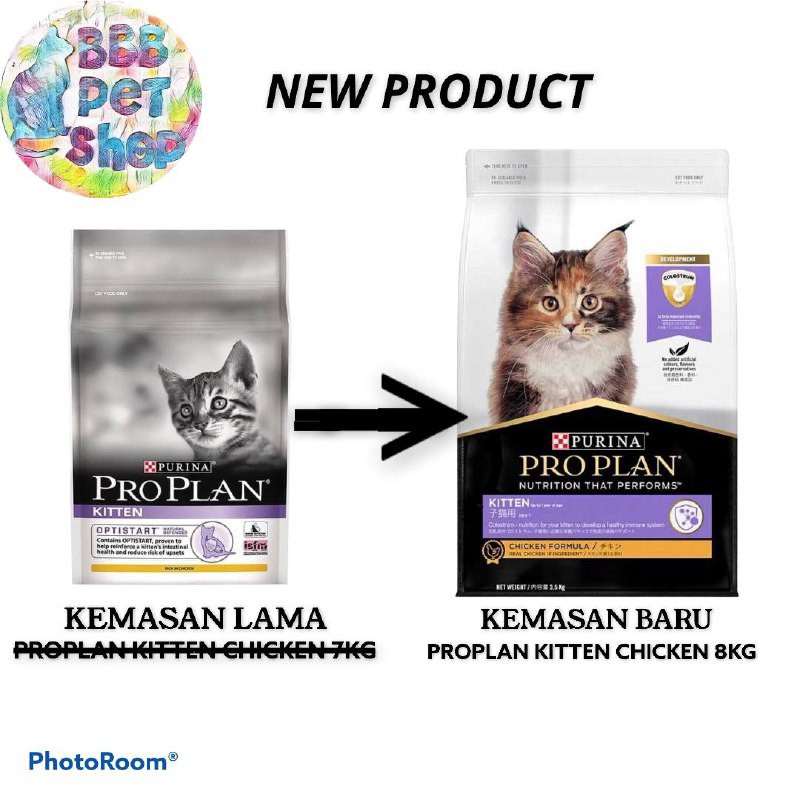 PROPLAN KITTEN CHICKEN 8KG KEMASAN BARU (LINK KHUSUS PENGIRIMAN GOJEK/GRAB)