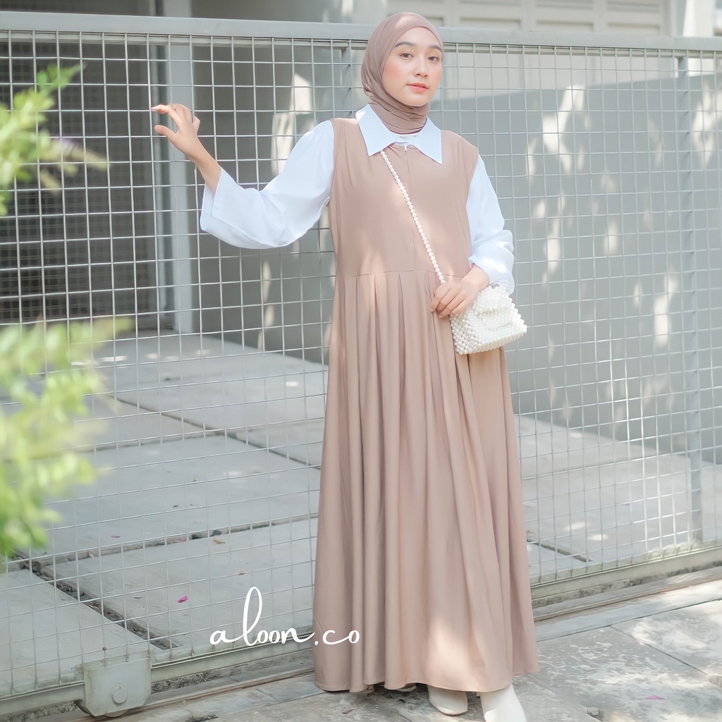 Ranne Inner Dress Bahan Jersey Premium Busui Friendly – Iner Gamis Polos