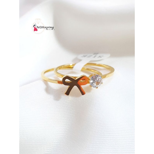 Cincin Pita Permata Wanita Titanium Anti Karat N11042201