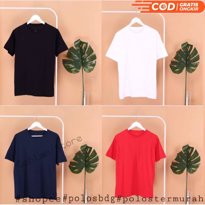 KAOS POLOS PRIA & WANITA TERMURAH / HARGA SELLER UNISEX DISTRO ONECK  T-SHIRT CASUAL BAJU V-NECK OVE