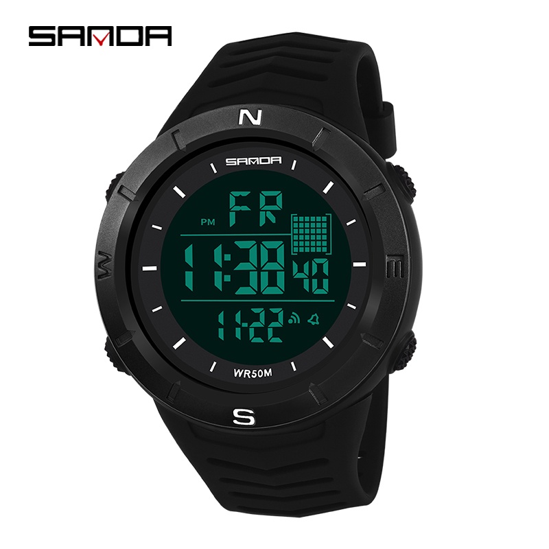 SANDA 5001 Jam Tangan Pria Digital Sport EL Backlight Tali Rubber Anti air WATCHKITE WKOS